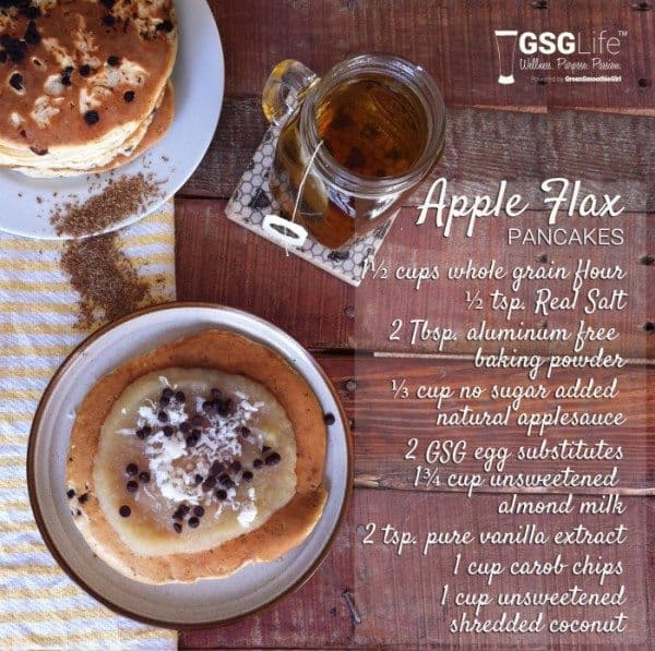 apple flax pancakes