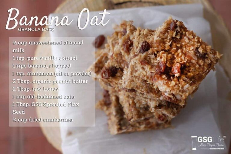 gsg recipe banana oat granola bars