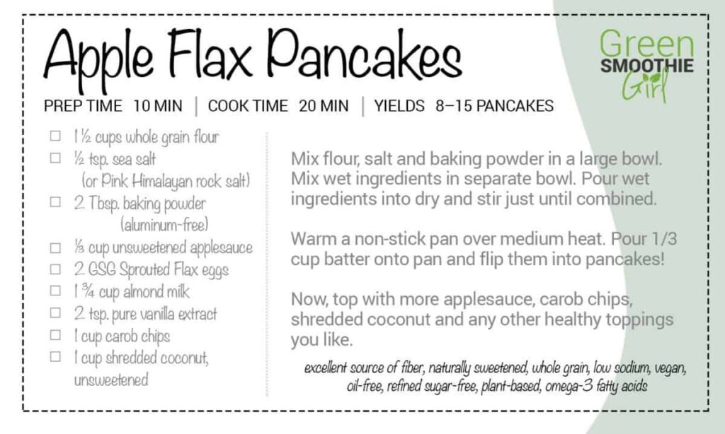 GSG Recipe apple flax pancakes