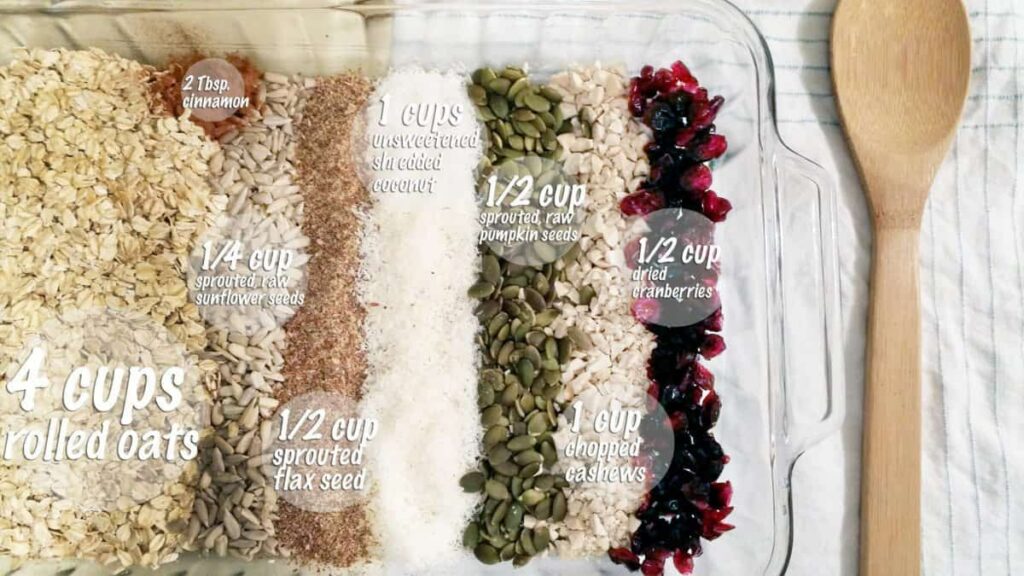 Robyn's Wholesome Granola dry ingredients