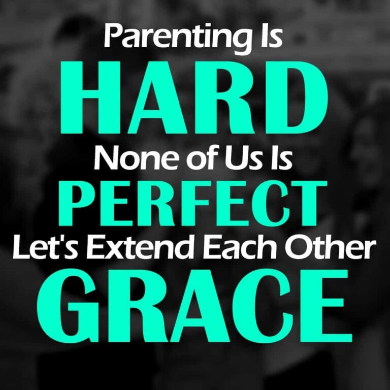 Parenting is hard, none of us is perfect, let's extend each other, grace