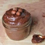 Photo of brown spread in jar from "Raw Hazelnut Spread" recipe by Green Smoothie Girl