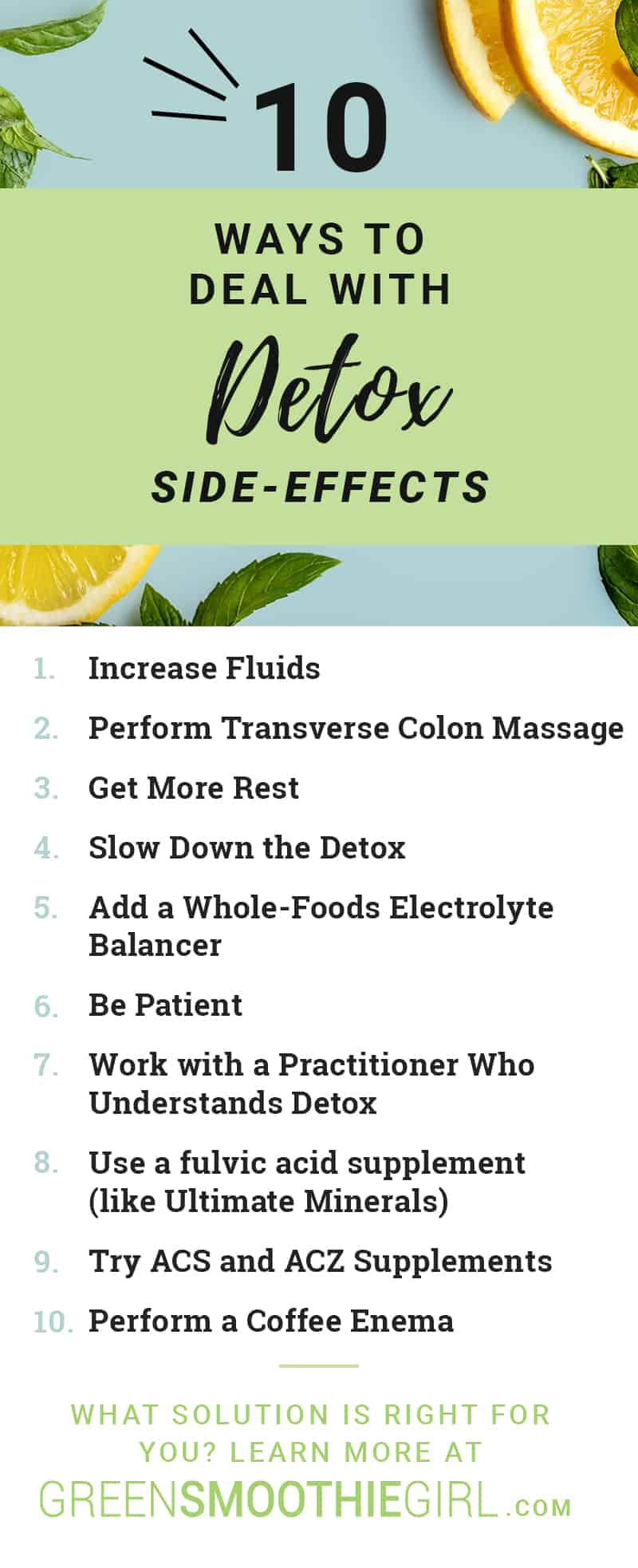 10 Ways to Deal with Detox Side-effects | Herxheimer Reaction: What Is It, How Do I Clear It?