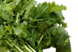 Photograph of turnip greens, from "Top 11 Greens to Use in Green Smoothies" at Green Smoothie Girl."