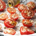 Seasoned cherry Tomatoes with olive oil drizzle