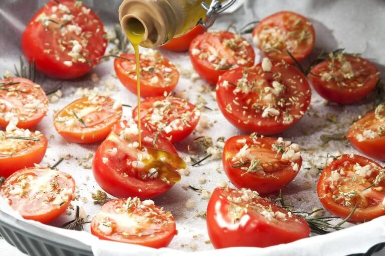 Seasoned cherry Tomatoes with olive oil drizzle