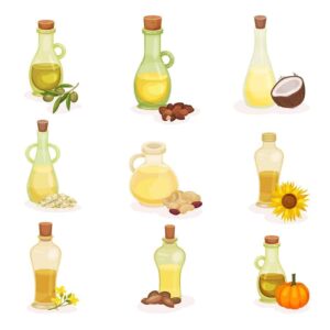 Graphic of healthy oils from "Green Smoothie Recipes for Weight Loss and Fat Burning" at Green Smoothie Girl.