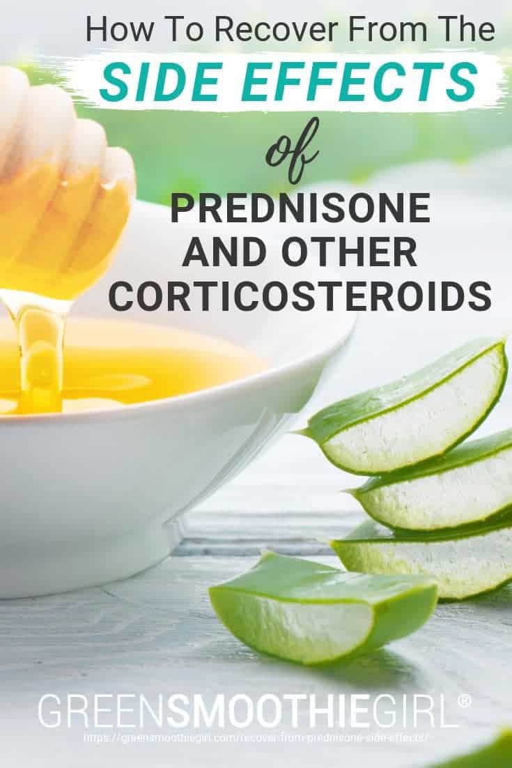 Photo of honey and aloe slices with post's text from "How To Recover From Corticosteroids Side Effects Dr. Tim Guest Post" by Green Smoothie Girl