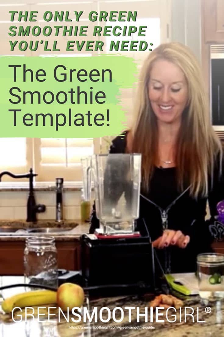 Photo of Robyn Openshaw blending a smoothie from "[Demo] The Only Green Smoothie Recipe You'll Ever Need: The Green Smoothie Template!" blog post by Green Smoothie Girl