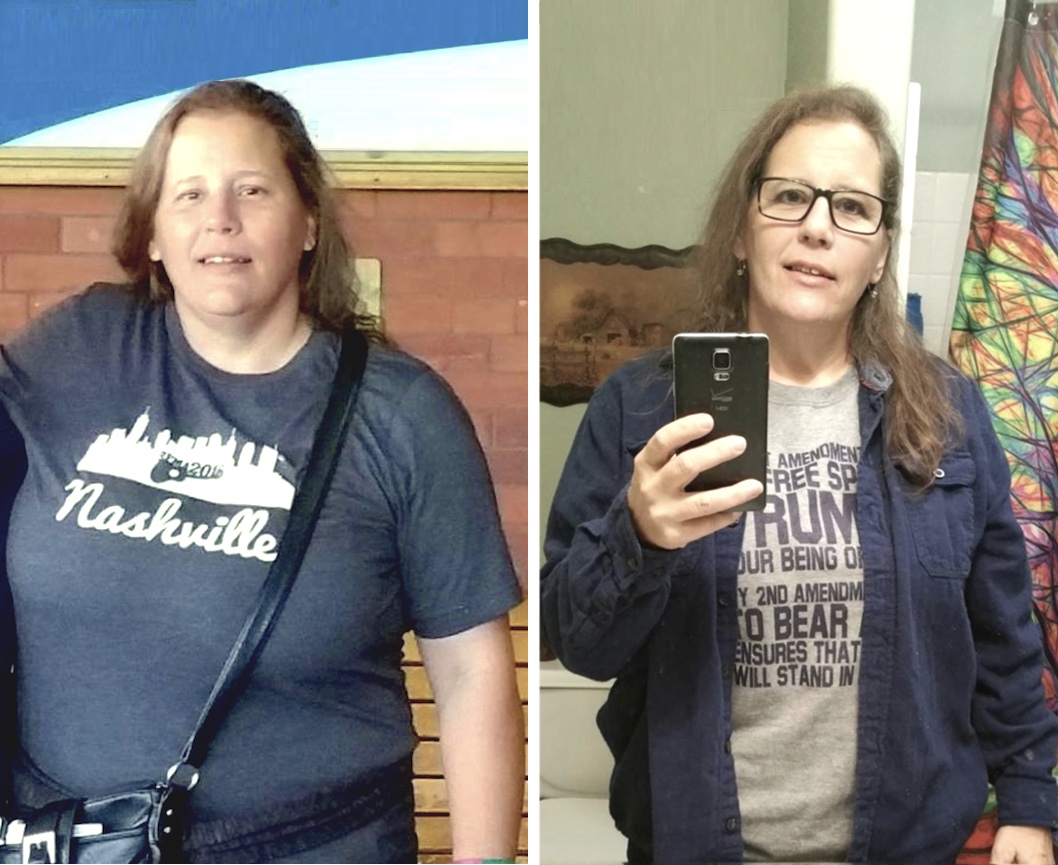 Rhonda Rae, before and after the GreenSmoothieGirl Detox