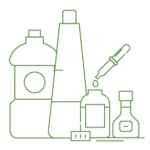 illustration of cleaning and beauty supplies