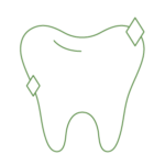 illustration of a shiny tooth