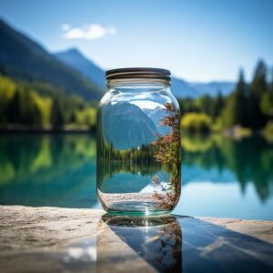 Structured water in a jar 