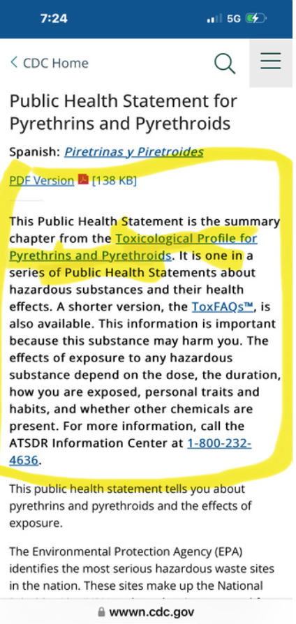 pyrethroids CDC