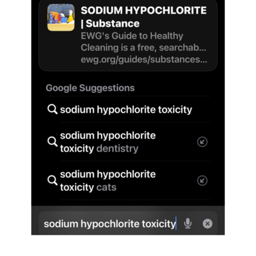 sodium hypochlorite toxicity Google search