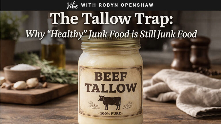 Vibe with Robyn Openshaw, episode 365: The Tallow Trap: Why "Healthy" Junk Food is Still Junk Food