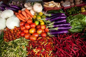 Colorful whole foods