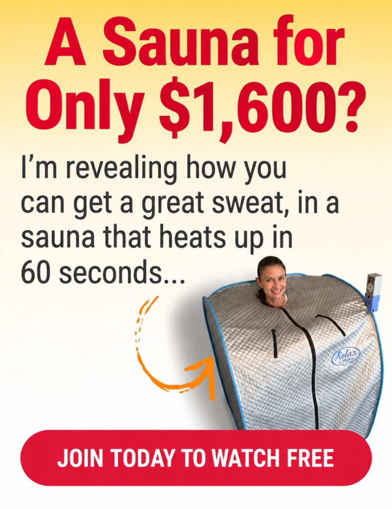 A sauna for only $1600. Watch my short video.